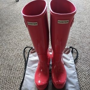 Hunter original gloss tall rain boot